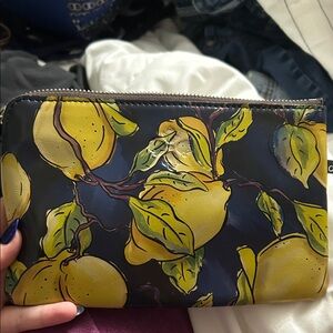 Patricia Nash Lemon Print Clutch with Zipper